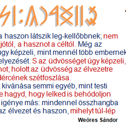 Öszszhang és szükséglet