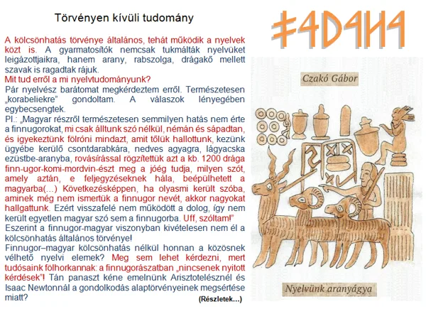 Nyelvünk aranyágya